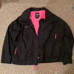 Columbia Vintage Black Windbreaker Jacket